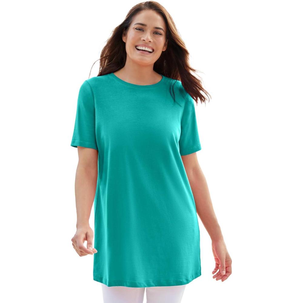 imageWoman Within Plus Size Perfect Crewneck TunicWaterfall