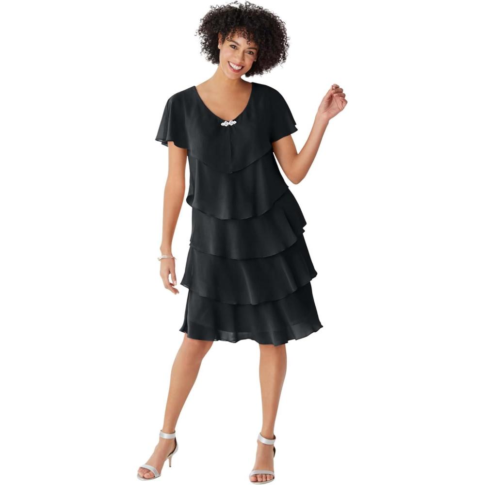 imageWoman Within Plus Size ThreeTier DressBlack