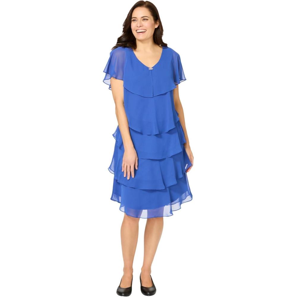imageWoman Within Plus Size ThreeTier DressRoyal