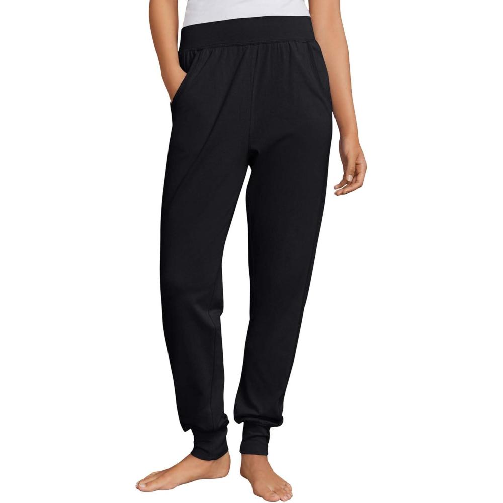 imageellos Plus Size Knit Jogger Sleep PantsBlack