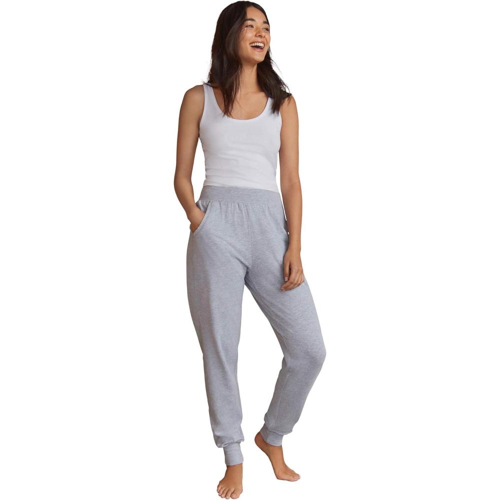 imageellos Plus Size Knit Jogger Sleep PantsHeather Grey