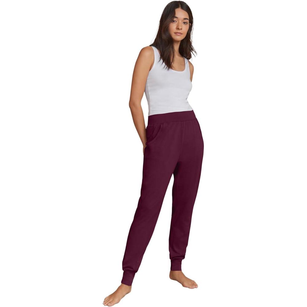 imageellos Plus Size Knit Jogger Sleep PantsMidnight Berry
