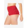 Amoureuse Plus Size Nylon Mesh Rumba Boy Short(Classic Red)