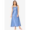 Amoureuse Plus Size The Luxe Satin Long Peignoir Set(French Blue)