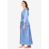 Amoureuse Plus Size The Luxe Satin Long Peignoir Set(French Blue)