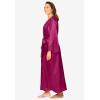 Amoureuse Plus Size The Luxe Satin Long Peignoir Set(Pomegranate)