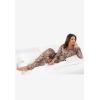 Amoureuse Plus Size The Luxe Satin Pajama Set(Deep Emerald Leopard)