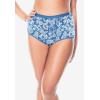 Comfort Choice Plus Size Cotton Brief 5-Pack(Blue Floral Pack)