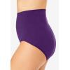 Comfort Choice Plus Size Cotton Spandex Comfort Waist Brief 2-Pack(Rich Violet)