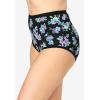 Comfort Choice Plus Size Full Coverage Stretch Cotton Brief 5-Pack(Black Bouquet Pack)