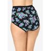 Comfort Choice Plus Size Full Coverage Stretch Cotton Brief 5-Pack(Black Bouquet Pack)