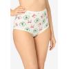 Comfort Choice Plus Size Full Coverage Stretch Cotton Brief 5-Pack(Holiday Wreath Pack)