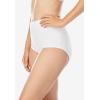 Comfort Choice Plus Size Full Coverage Stretch Cotton Brief 5-Pack(White Pack)