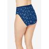 Comfort Choice Plus Size Hi-Cut Cotton Brief 5-Pack(Evening Blue Dot Pack)