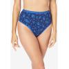 Comfort Choice Plus Size Hi-Cut Cotton Brief 5-Pack(Evening Blue Dot Pack)