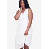 Comfort Choice Plus Size Lace-Trim Slip(White)