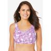 Comfort Choice Women’s Plus Size 3-Pack Cotton Wireless Bra(Pretty Orchid Assorted)
