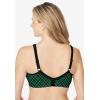 Comfort Choice Women’s Plus Size Cotton Back-Close Wireless Bra(Emerald Plaid)