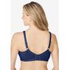 Comfort Choice Women’s Plus Size Cotton Back-Close Wireless Bra(Evening Blue)