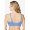 Comfort Choice Women’s Plus Size Cotton Back-Close Wireless Bra(French Blue Stars)