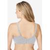 Comfort Choice Women’s Plus Size Cotton Back-Close Wireless Bra(Heather Grey)