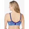 Comfort Choice Women’s Plus Size Cotton Back-Close Wireless Bra(Sky Blue Zebra)