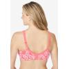 Comfort Choice Women’s Plus Size Cotton Back-Close Wireless Bra(Sweet Coral Palms)