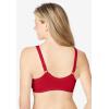 Comfort Choice Women’s Plus Size Cotton Front-Close Wireless Bra(Classic Red)