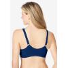 Comfort Choice Women’s Plus Size Cotton Front-Close Wireless Bra(Evening Blue)