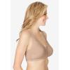 Comfort Choice Women’s Plus Size Cotton Front-Close Wireless Bra(Nude)