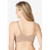 Comfort Choice Women’s Plus Size Cotton Front-Close Wireless Bra(Nude)
