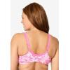 Comfort Choice Women’s Plus Size Cotton Front-Close Wireless Bra(Peony Petal Floral)