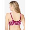 Comfort Choice Women’s Plus Size Cotton Front-Close Wireless Bra(Pomegranate Holiday Holly)