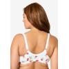 Comfort Choice Women’s Plus Size Cotton Front-Close Wireless Bra(Scattered Cherry)