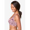 Comfort Choice Women’s Plus Size Cotton Front-Close Wireless Bra(Shell Pink Animal)