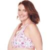 Comfort Choice Women’s Plus Size Cotton Front-Close Wireless Bra(White)