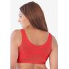 Comfort Choice Women’s Plus Size Easy Enhancer Front Close Wireless Posture Bra(Soft Geranium)