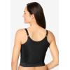Comfort Choice Women’s Plus Size Easy Enhancer Wireless Longline Posture Bra(Black)