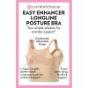 Comfort Choice Women’s Plus Size Easy Enhancer Wireless Longline Posture Bra(French Toast)