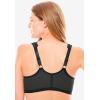 Comfort Choice Women’s Plus Size Front Close Wireless Gel Strap Bra(Black)