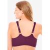 Comfort Choice Women’s Plus Size Front Close Wireless Gel Strap Bra(Deep Claret)