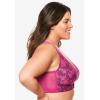 Comfort Choice Women’s Plus Size Front-Close Cotton Wireless Posture Bra(Turquoise Multi Garden)