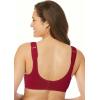 Comfort Choice Women’s Plus Size Out Wire Bra(Burgundy)