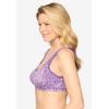 Comfort Choice Women’s Plus Size Out Wire Bra(Plum Burst Shadow)