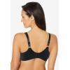 Comfort Choice Women’s Plus Size Underwire Microfiber T-Shirt Bra(Black)
