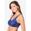 Comfort Choice Women’s Plus Size Underwire Microfiber T-Shirt Bra(Evening Blue Butterfly)