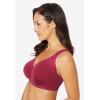 Comfort Choice Women’s Plus Size Underwire Microfiber T-Shirt Bra(Pomegranate)