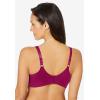 Comfort Choice Women’s Plus Size Underwire Microfiber T-Shirt Bra(Pomegranate)
