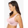 Comfort Choice Women’s Plus Size Underwire Microfiber T-Shirt Bra(Shell Pink)