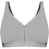 Comfort Choice Women’s Plus Size Wireless Back-Close Lounge Bra(Heather Grey)